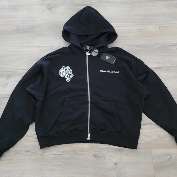 Darc Sport Time Darco Double Zip Hoodie Heaven Has To Wait sz Large - Picture 5 of 11